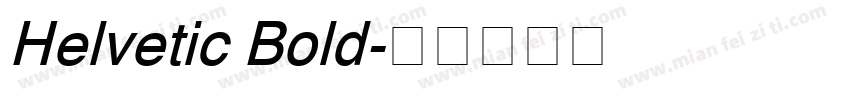 Helvetic Bold字体转换